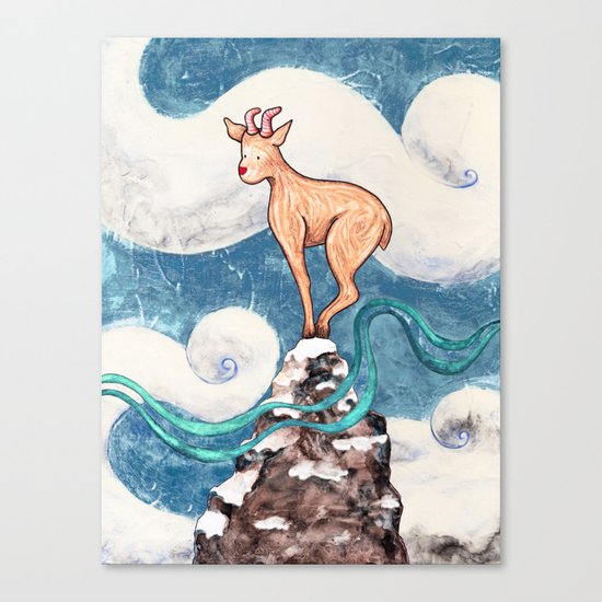 Winter Goat Canvas Print