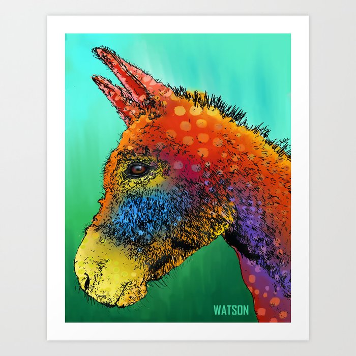 Donkey Art Print