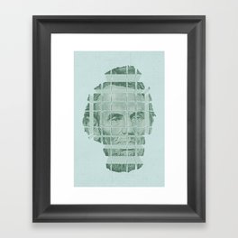 The Various Parts of Mr. Lincoln Exploding Towards the Viewer Framed Art Print