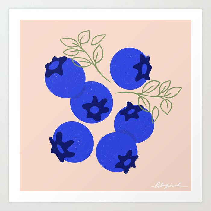 Blueberry Patch Art Print