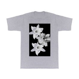 White Lilies on Black #1 #floral #decor #art #society6 T Shirt