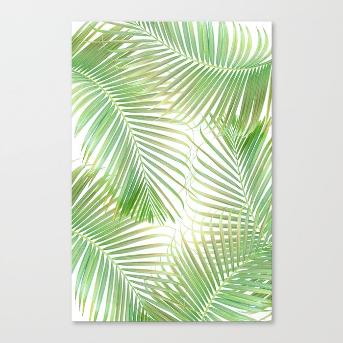 Palm Leaf Delicado Pattern #1 #tropical #wall #art #society6 Canvas Print