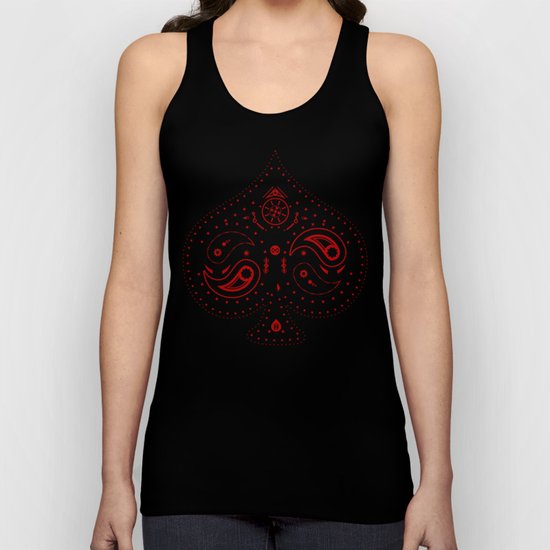 83 Drops - Spades (Red & Black) Unisex Tank Top