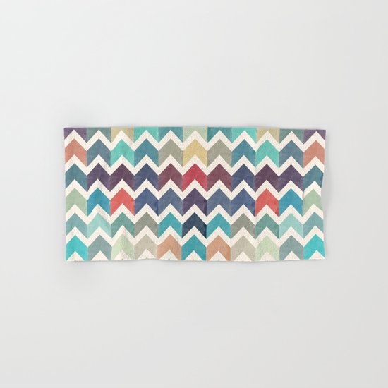 Watercolor Chevron Pattern Hand & Bath Towel