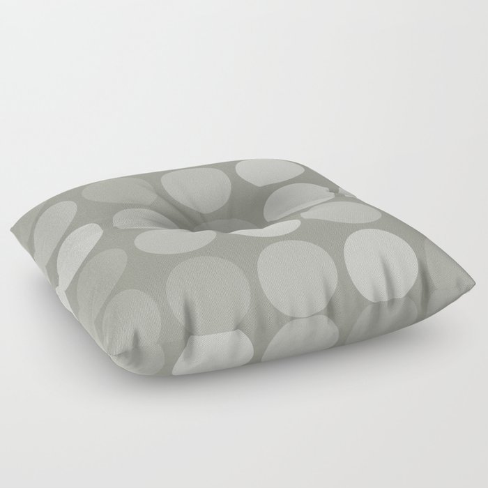 Simple Shapes Pattern. Soft Gray-green. Floor Pillow