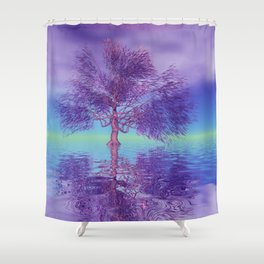 fancy tree and strange light -3- Shower Curtain