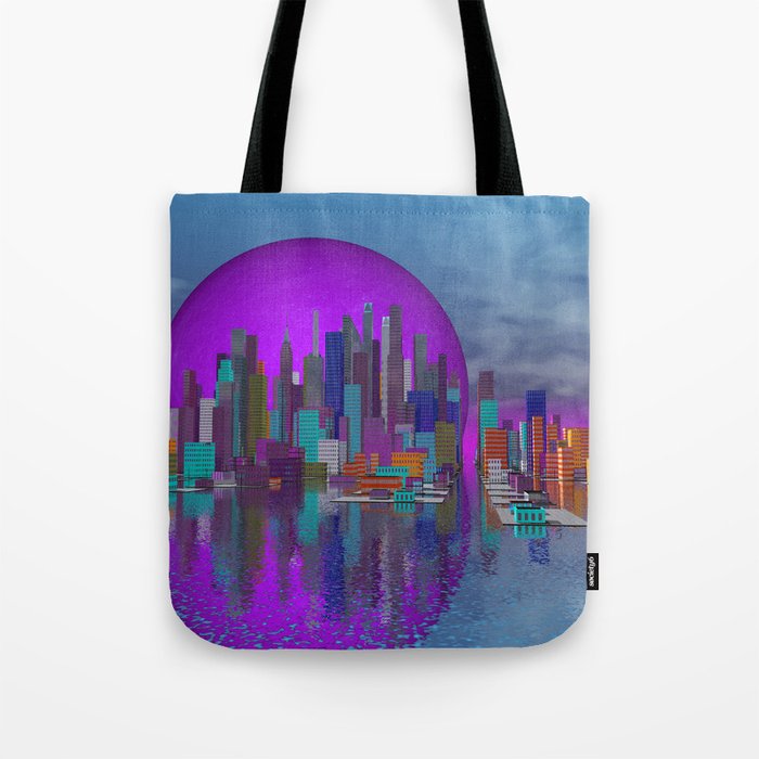 purple city - purple moon Tote Bag