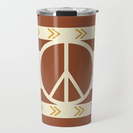 Boho Style Peace Sign Travel Mug