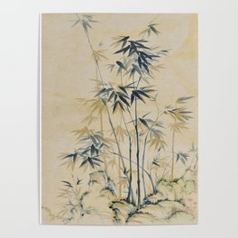 Bamboo,Oriental painting,Chinoiserie, koreanpainting Poster