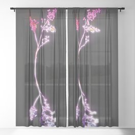 Florescence Fuschia Sheer Curtain