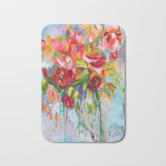 Pink Abstract - I Bath Mat