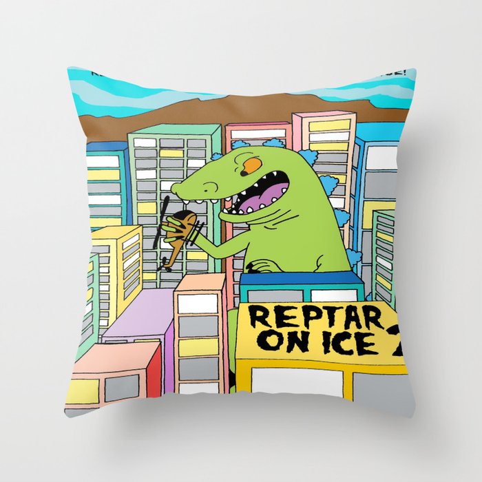 REPTAR ON ICE 2 Throw Pillow