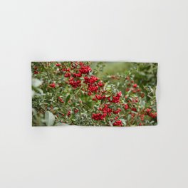 Wild Red Berries in the Park Hand & Bath Towel