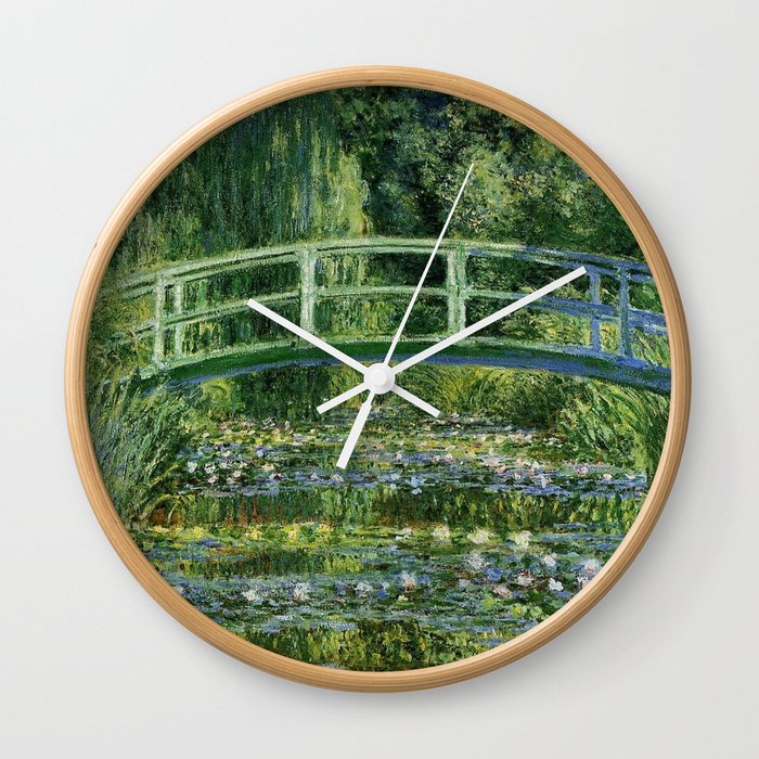Water Lilies And The Japanese Bridge Claude Monet Wall Clock