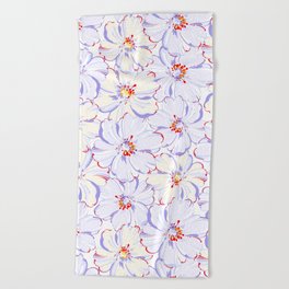 Oversized Retro Floral Beach Towel