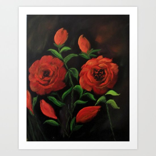 Roses are red my love.. Art Print