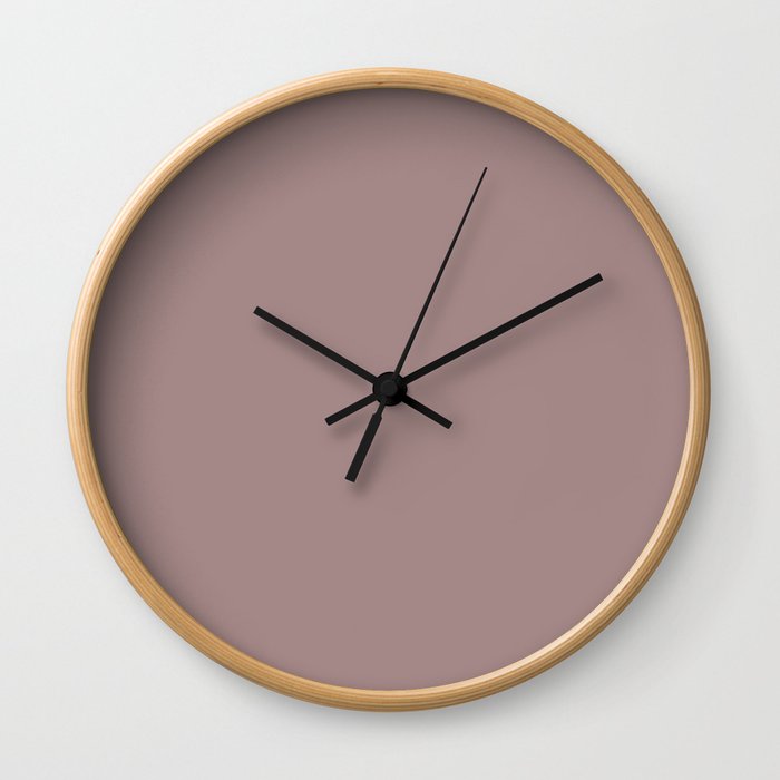 Rosaline Pearl light mauve solid color modern abstract pattern  Wall Clock