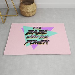 Babe With The Power - Black! Rug