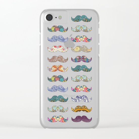 Mustache Mania Clear iPhone Case