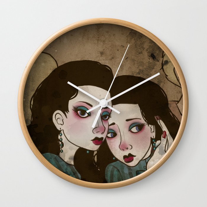Twin Princesses Wall Clock