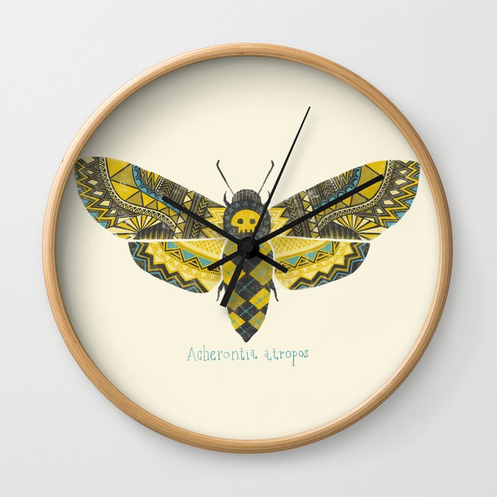 "Acherontia atropos" Moth Wall Clock
