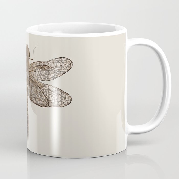 Sepia Dragonfly Coffee Mug