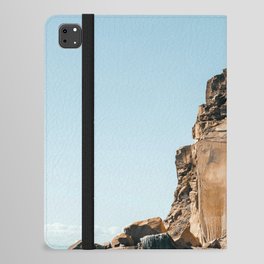 Mexico Photography - Tall Cliff By The Ocean Shore iPad Folio Case