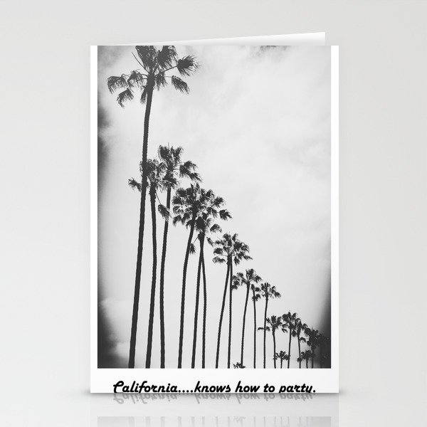 California knows how to party. Stationery Cards