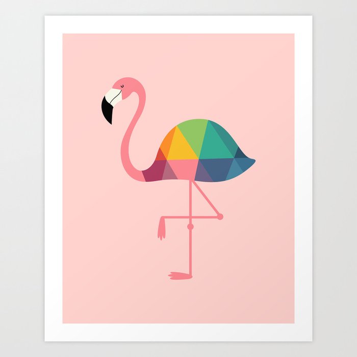 Discover the motif RAINBOW FLAMINGO by Andy Westface as a print at TOPPOSTER