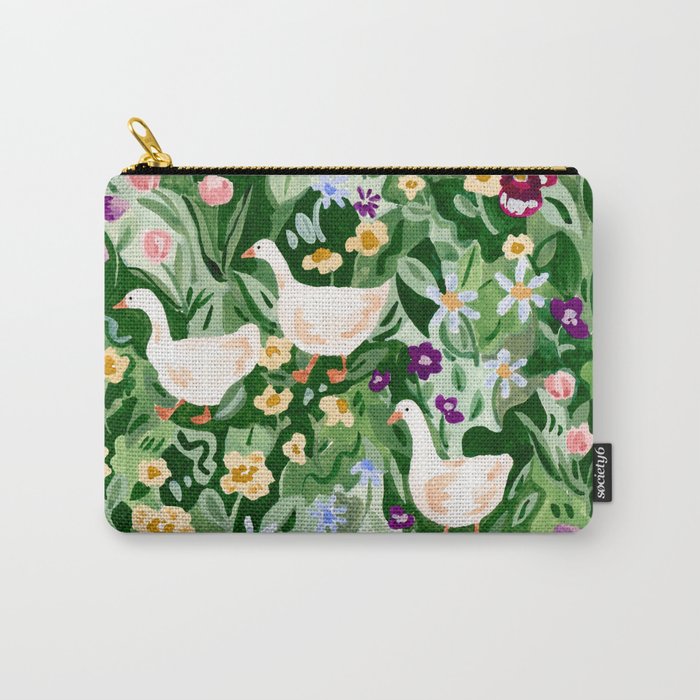 Ducks and Wildflowers Carry-All Pouch