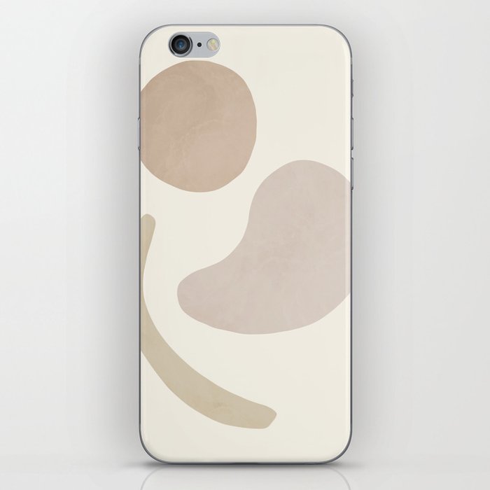 Neutral Beige Abstract Drawing 5 iPhone Skin