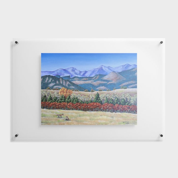 Foxes On The Foothills Floating Acrylic Print