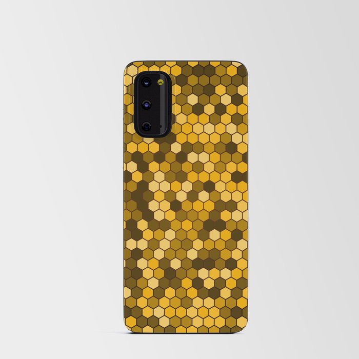 Yellow Color Hexagon Honeycomb Design Android Card Case