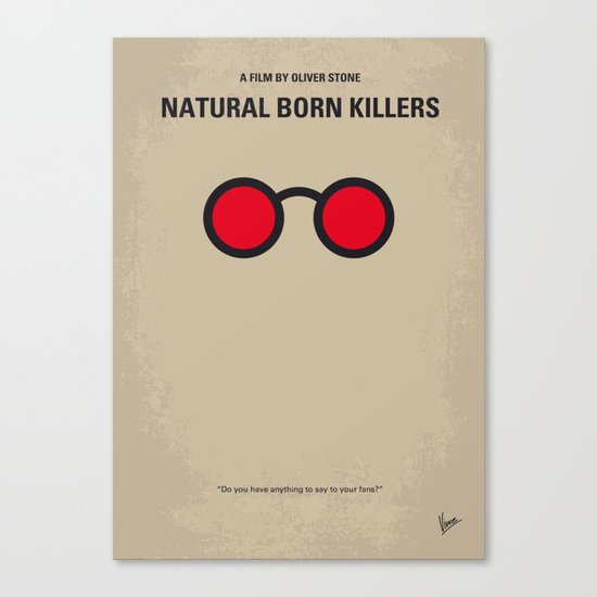 No139 My Natural Born Killers minimal movie poster Canvas Print