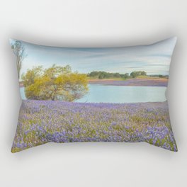 Lake Folsom Lupines pano Rectangular Pillow