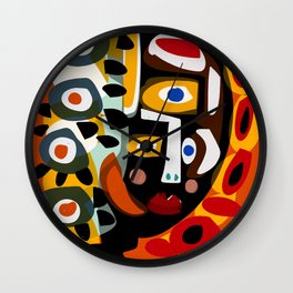 African Woman is dreaming in the sunrise Wall Clock