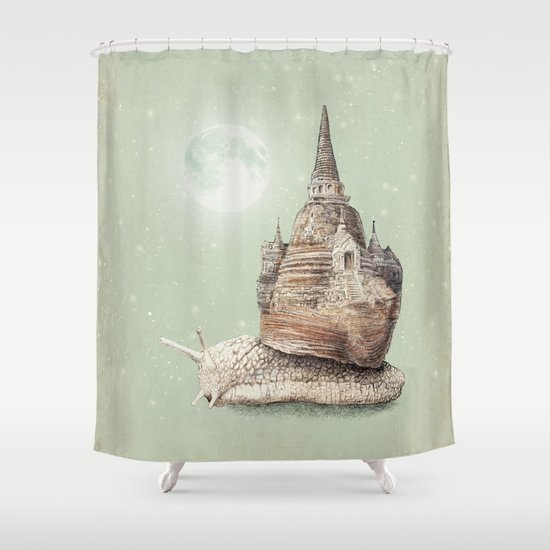 The Snail's Dream Shower Curtain