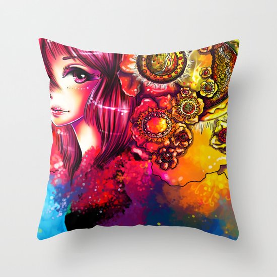 FLOWER II Throw Pillow