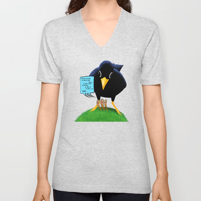 Blackbird with a Chorus V Neck T Shirt
