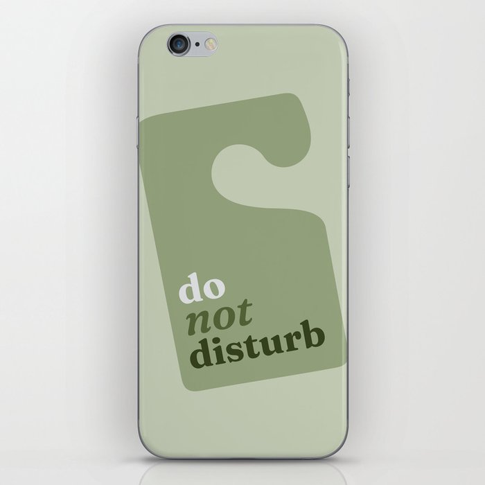 Do not disturb sign - olive iPhone Skin