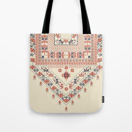 Palestinian traditional embroidery motif Tote Bag