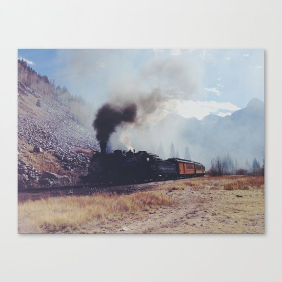 Mountain Train Canvas Print