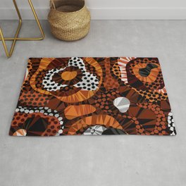 African Tribal Abstract Low Poly Geometric Triangles Rug