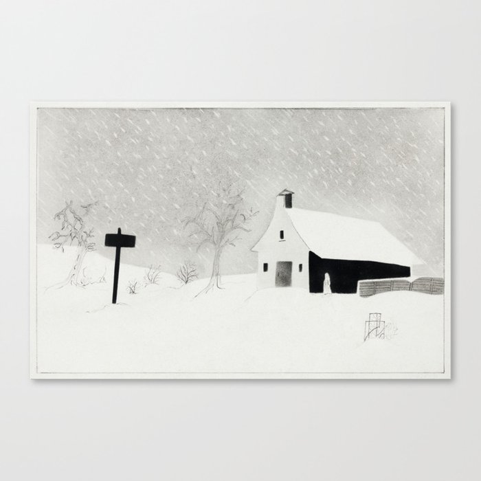 Snow Storm in Vermont  Canvas Print