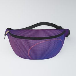 Purple and Pink Halftone Badge Fanny Pack