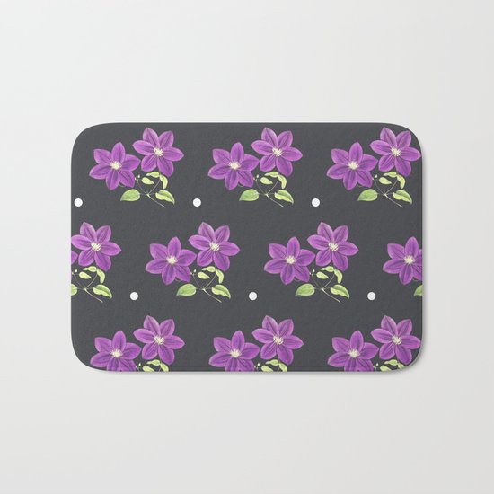 FLOWERS PATTERN Bath Mat