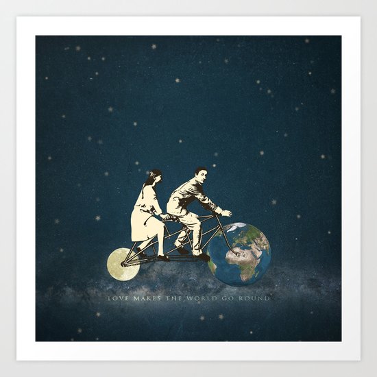 Love Makes The World Go Round Art Print