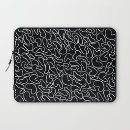 Animal print with dots, stains . Simple black and white futuristic background geometric seamless pattern. Scandinavian style, design for wallpaper, fabric, textile, cards, covers, wrapping paper. Laptop Sleeve