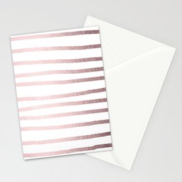 Simply Drawn Stripes Rose Gold Palace Stationery Card