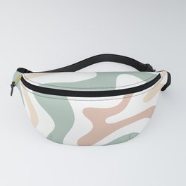Liquid Swirl Abstract Pattern in Celadon Sage Fanny Pack